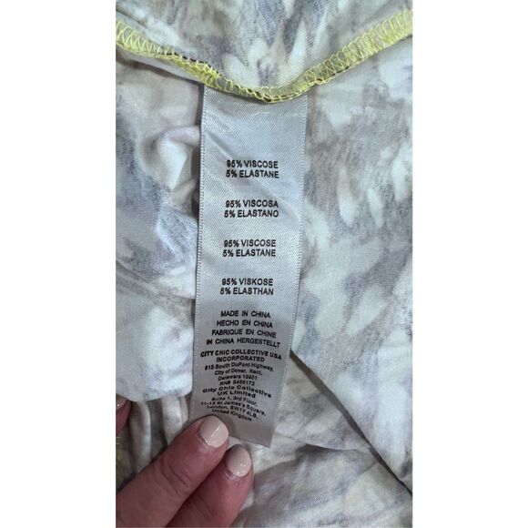 AVENUE YELLOW MIRAGE SPLIT SIDE BLOUSE WOMENS SIZE 20 NEW P1-196 - Picture 7 of 9